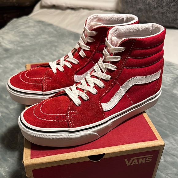 Vans Other - Vans Red Canvas High-Tops